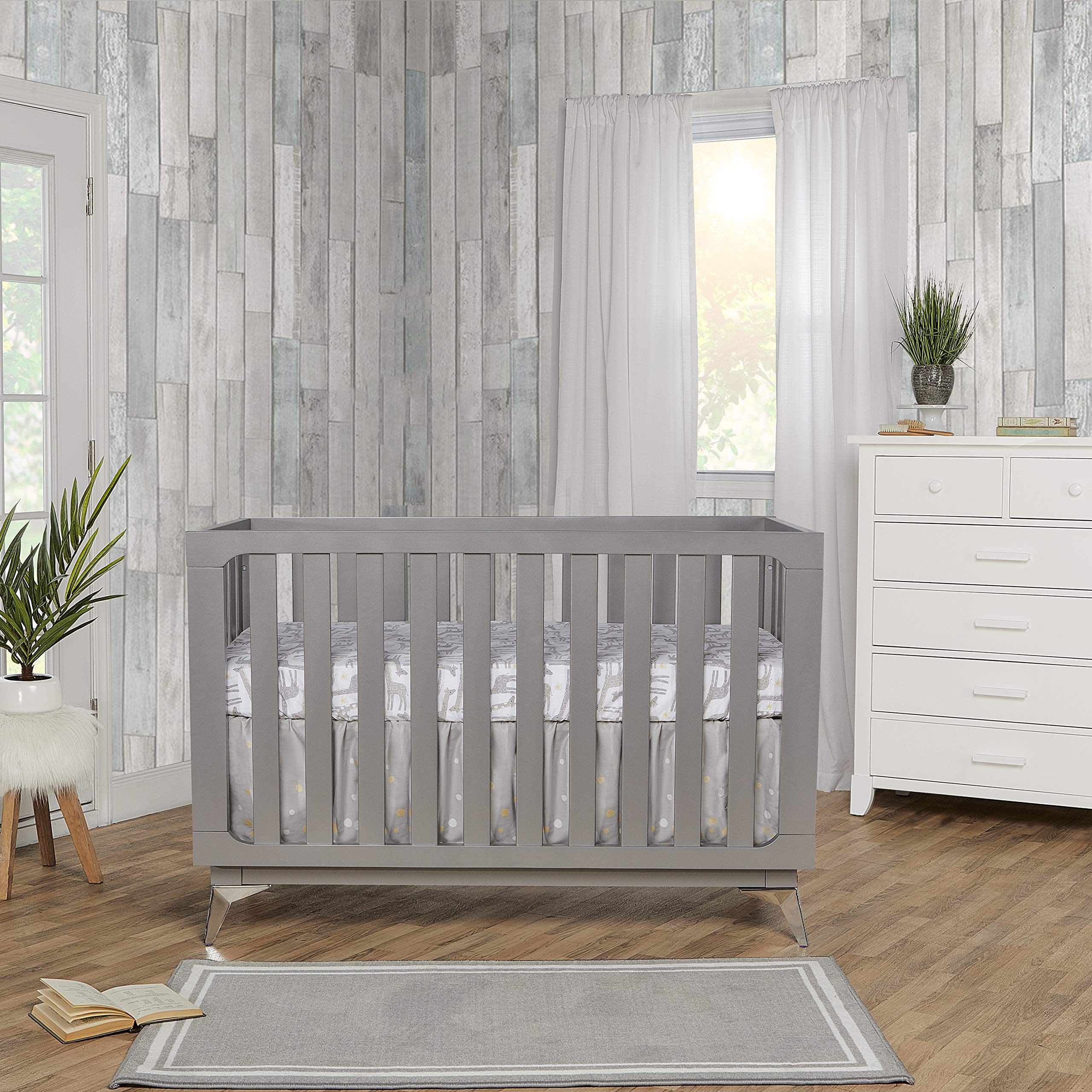 Amazon.com : Dream On Me Harper 4-In-1 Convertible Crib In Storm